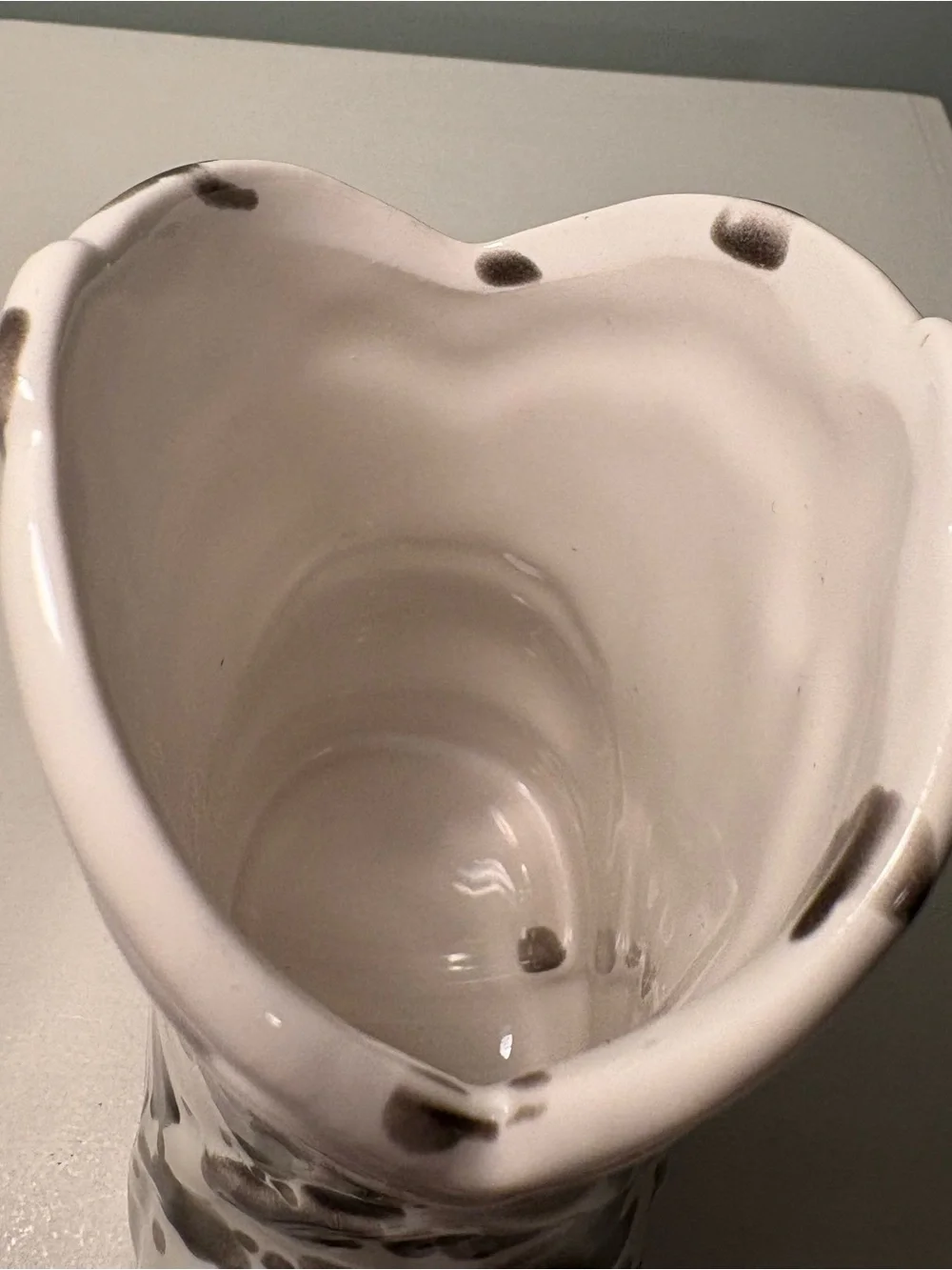 Tyler Paddywax boot-White and Black Speckled Ceramic Boot Vase - Home Accents